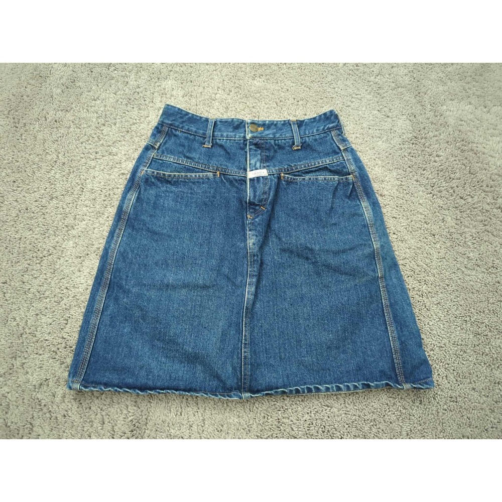 Vintage Marithe Francois Girbaud Denim Skirt Womens 26 Pockets Mini Classic